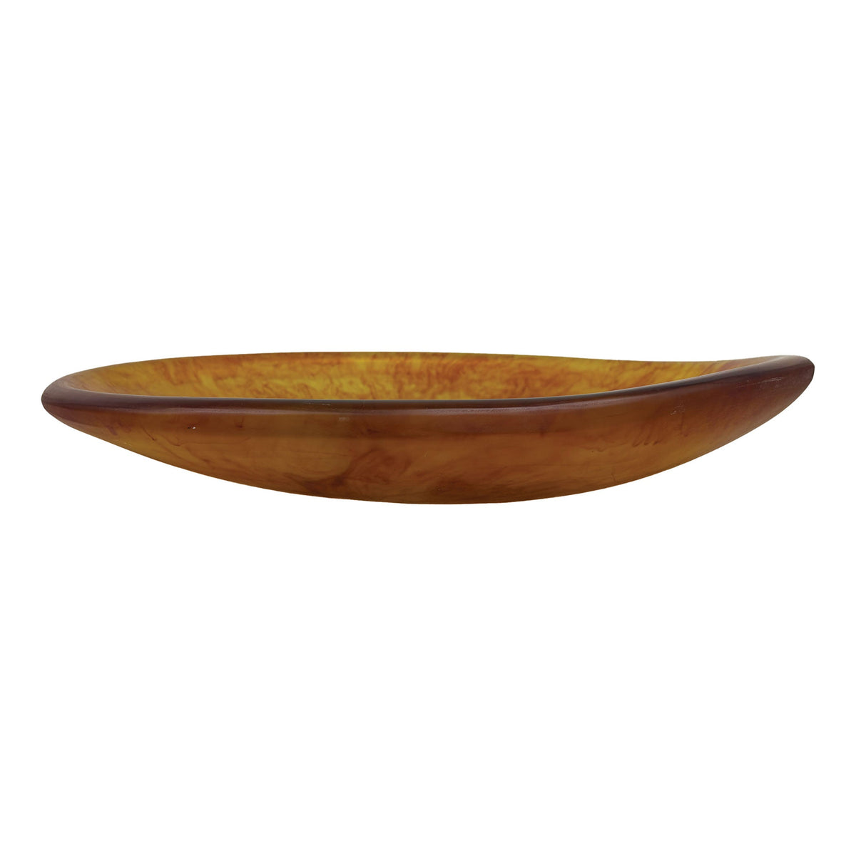 Urban Attitude SHAY Extra Large Decorative Resin Bowl - Burnt Amber (60cm L x 52.5cm W)