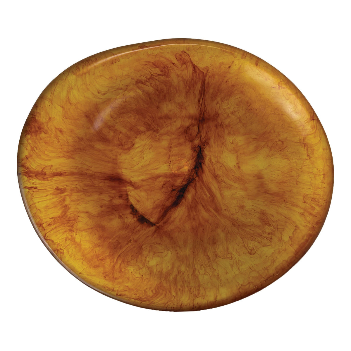 Urban Attitude SHAY Extra Large Decorative Resin Bowl - Burnt Amber (60cm L x 52.5cm W)