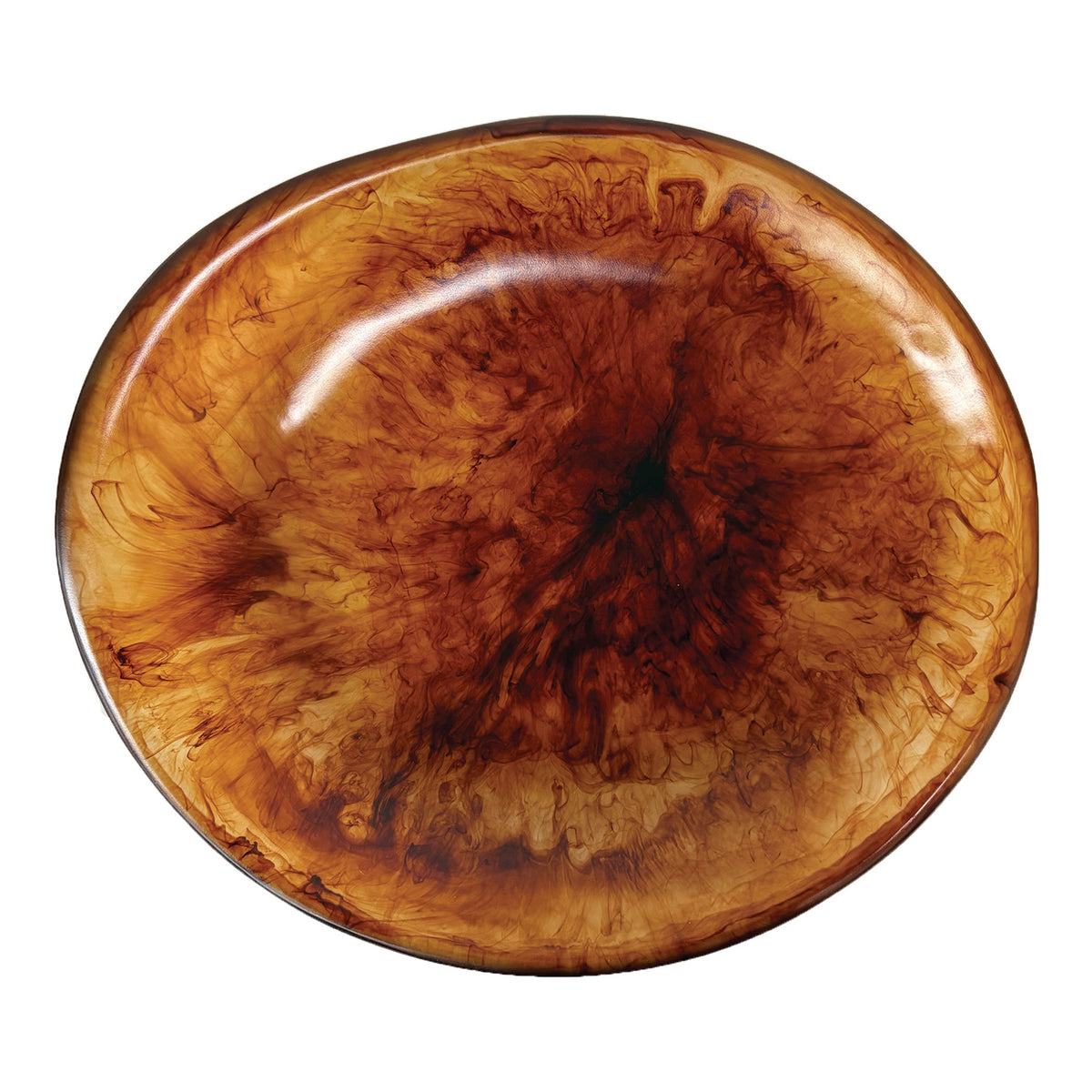 Urban Attitude SHAY Extra Large Decorative Resin Bowl - Dark Cocoa (60cm L x 52.5cm W)