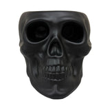 Urban Attitude Skull Resin Planter - Matte Black (Sculptural Plant Pot)