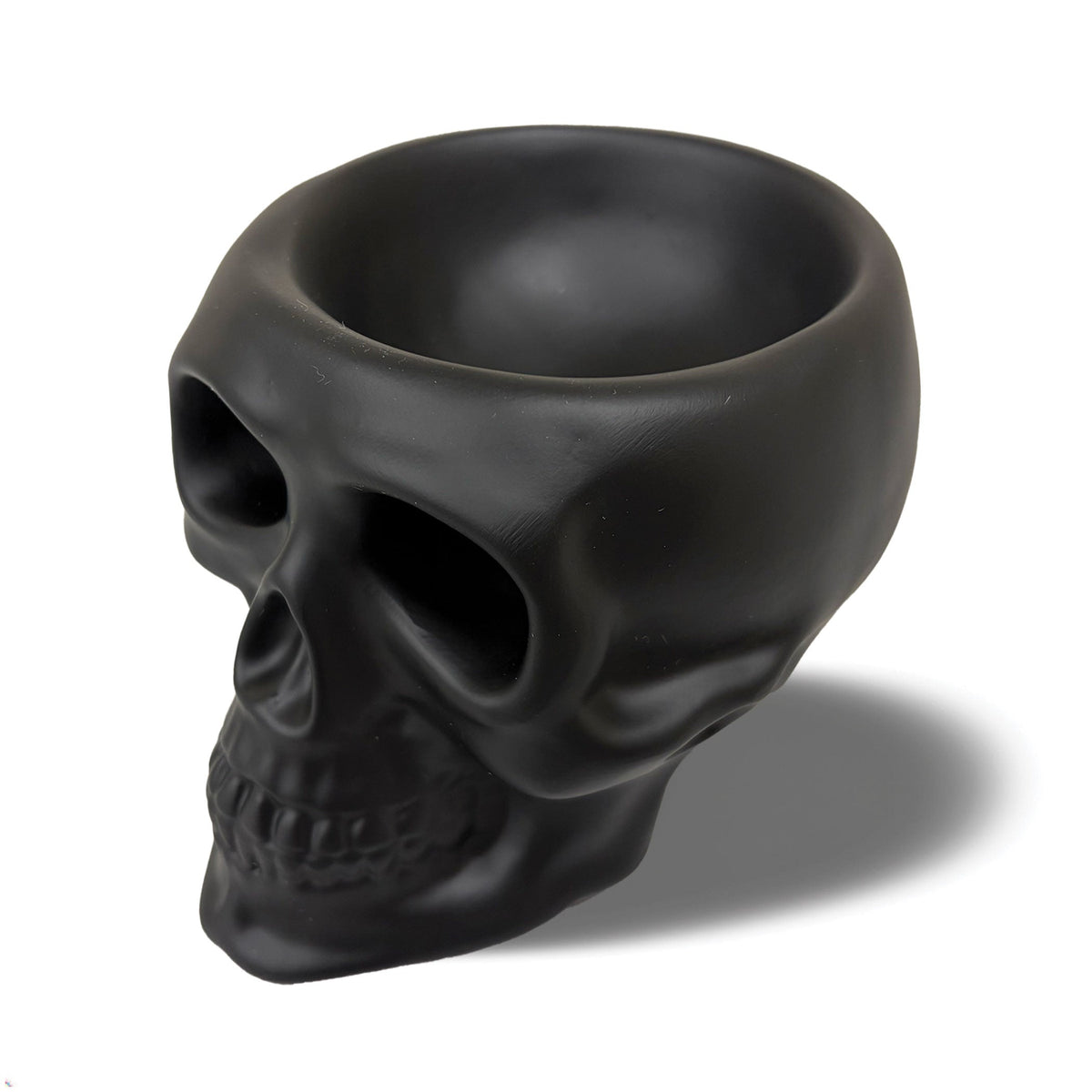 Urban Attitude Skull Resin Planter - Matte Black (Sculptural Plant Pot)