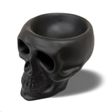 Urban Attitude Skull Resin Planter - Matte Black (Sculptural Plant Pot)