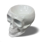 Urban Attitude Skull Resin Planter - Matte White (Sculptural Plant Pot)