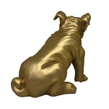 Urban Attitude Bulldog Resin Statue - Matte Gold (Decorative Dog Sculpture)