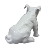Urban Attitude Bulldog Resin Statue - Gloss White (Decorative Dog Sculpture)