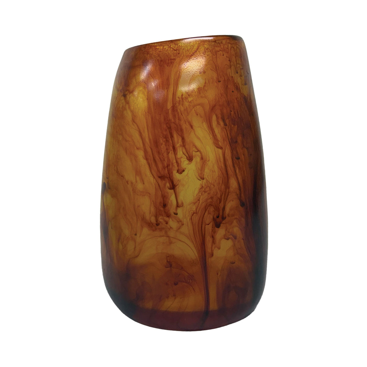 Urban Attitude RACH Large Resin Vase - Burnt Amber (25.5cm H x 17cm W)
