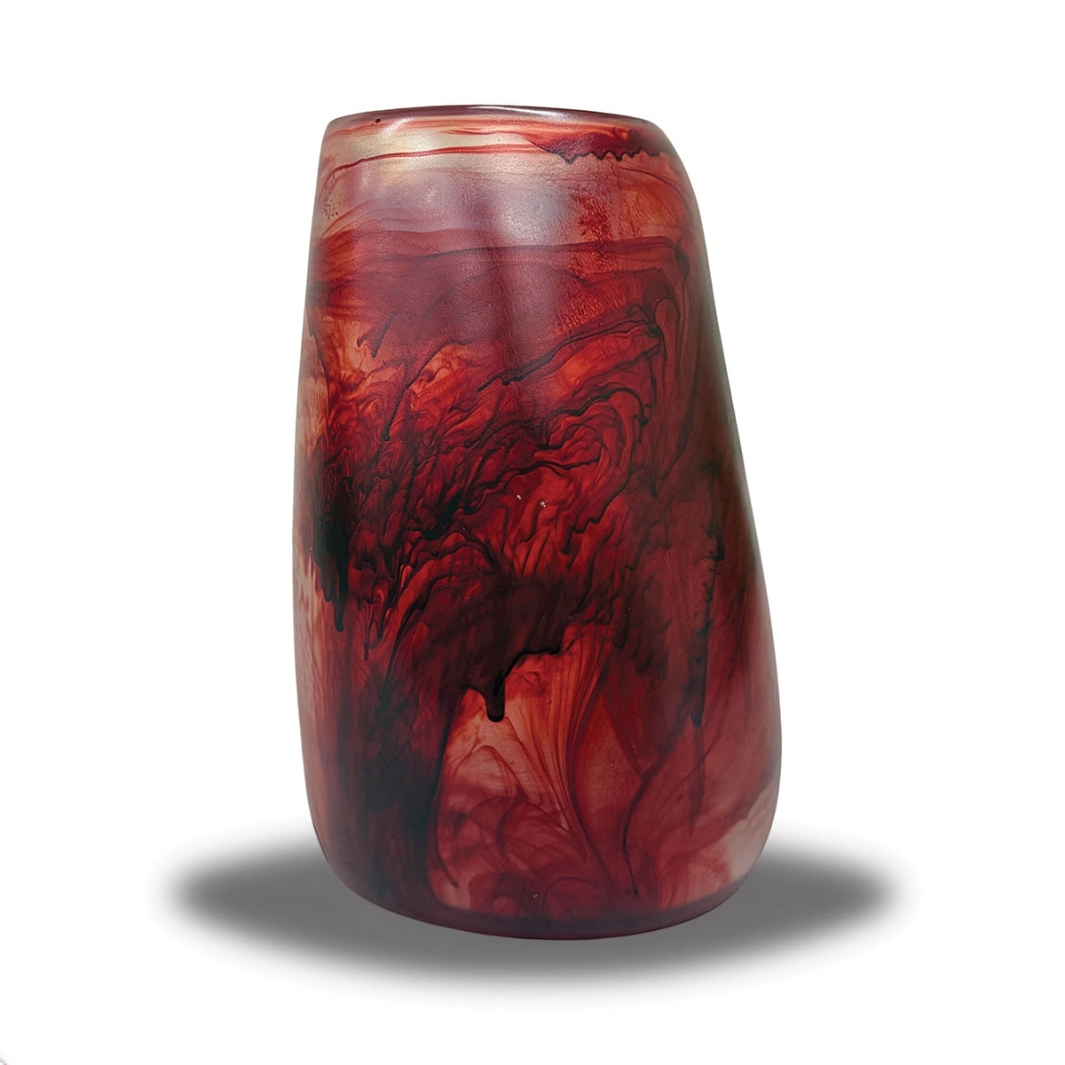 Urban Attitude RACH Large Resin Vase - Berry Red (25.5cm H x 17cm W)