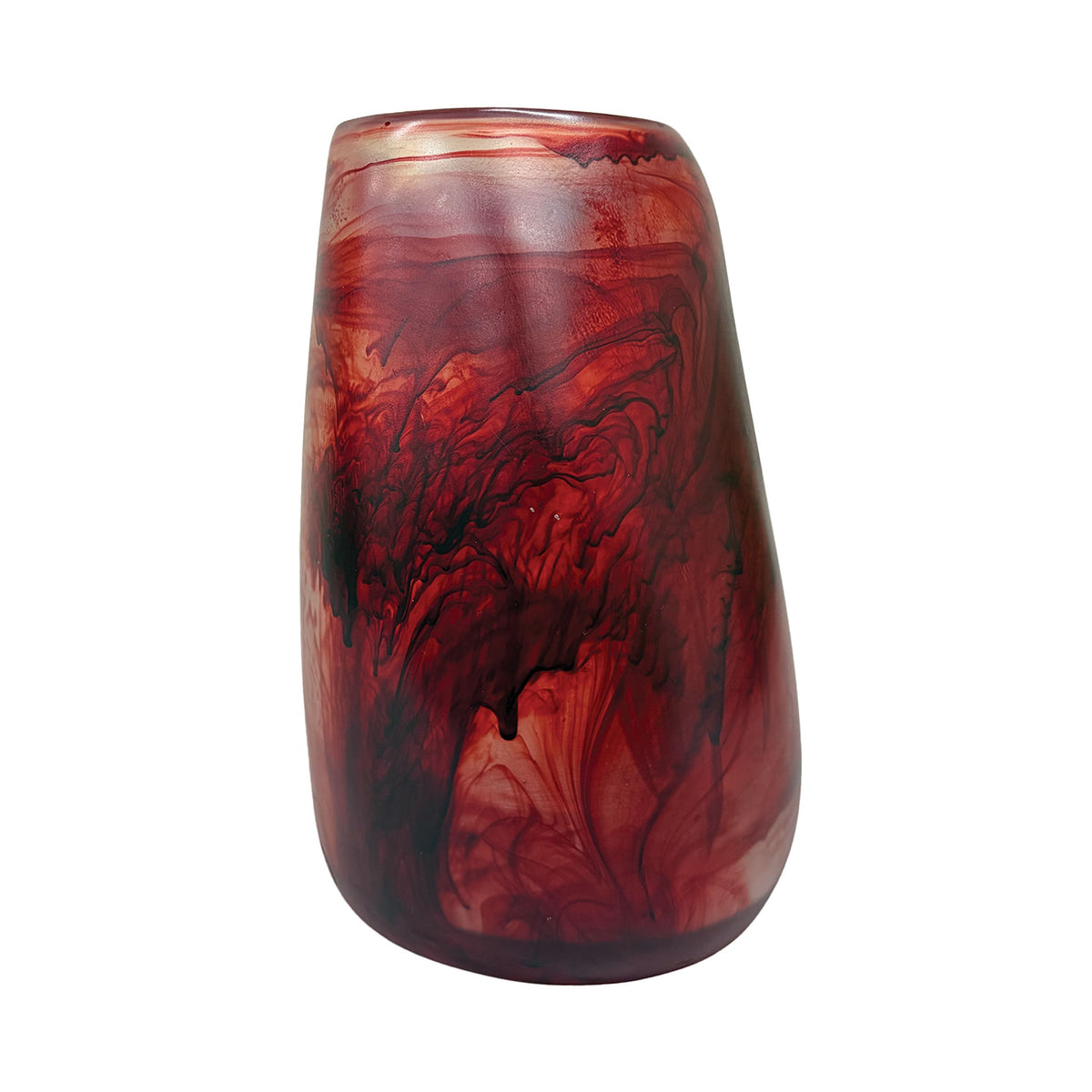Urban Attitude RACH Large Resin Vase - Berry Red (25.5cm H x 17cm W)