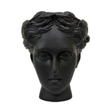 Urban Attitude Venus Head Resin Planter - Matte Black (Sculptural Plant Pot)