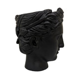 Urban Attitude Venus Head Resin Planter - Matte Black (Sculptural Plant Pot)