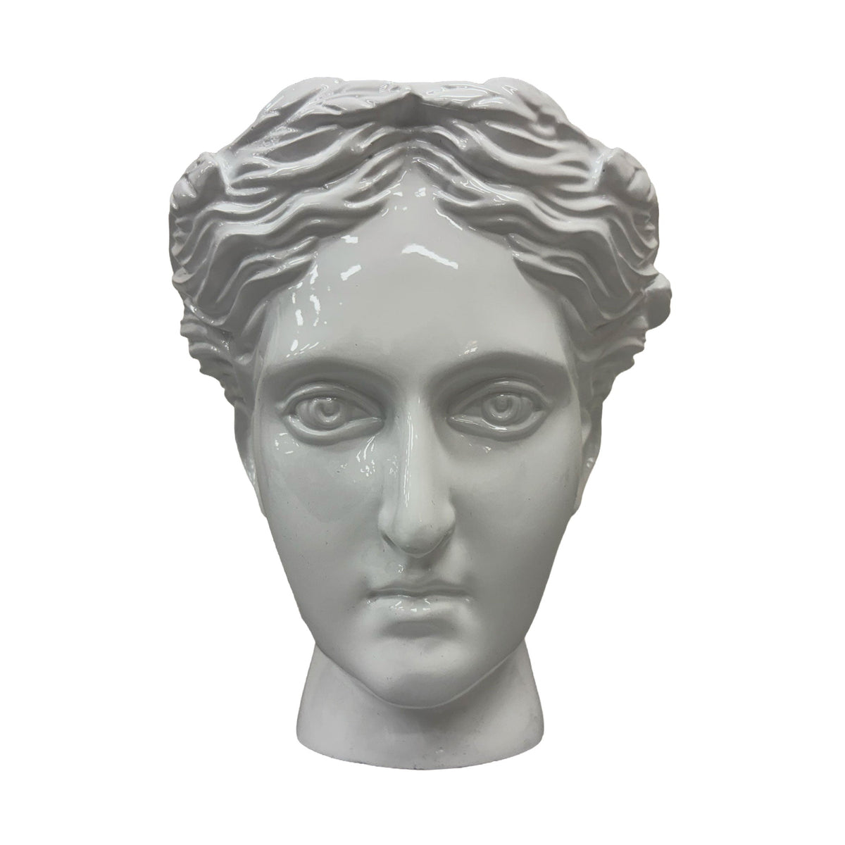 Urban Attitude Venus Head Resin Planter - Matte White (Sculptural Plant Pot)