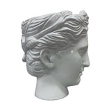 Urban Attitude Venus Head Resin Planter - Matte White (Sculptural Plant Pot)
